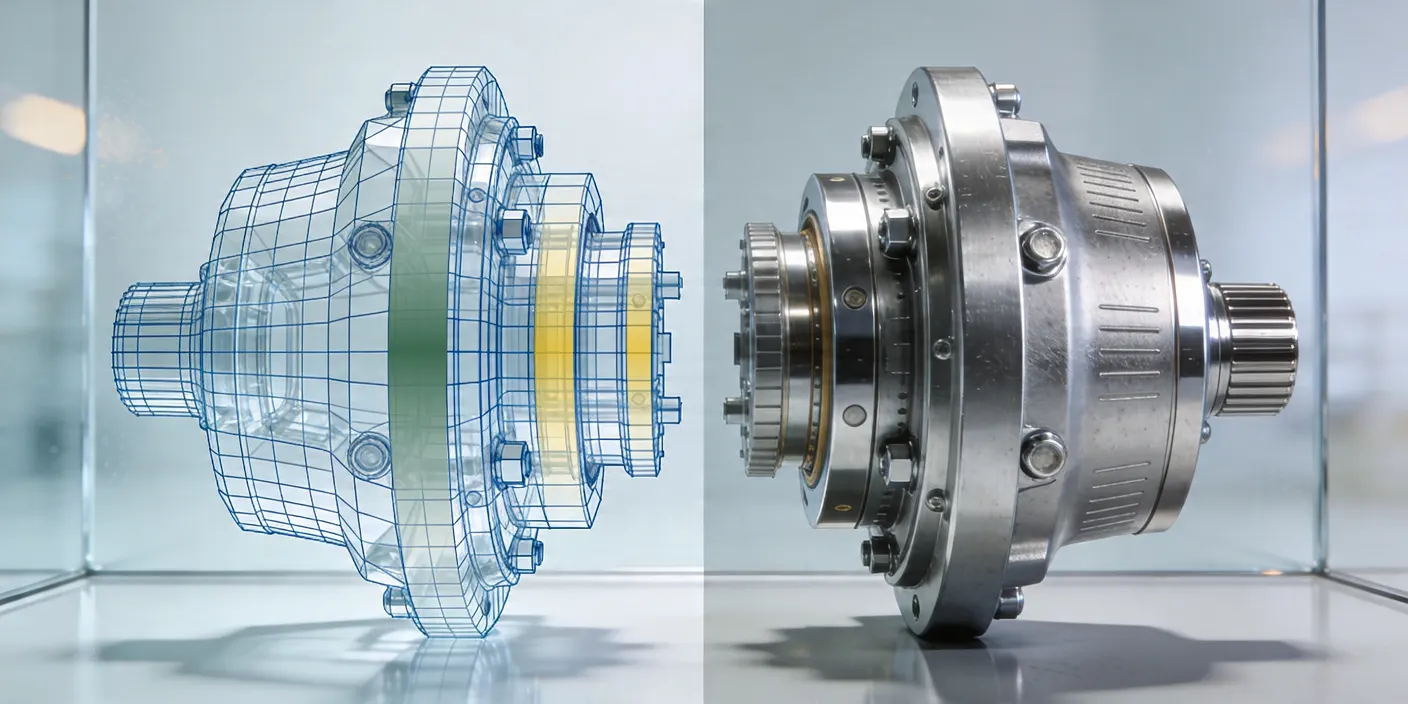3D product rendering of a manufacturing component